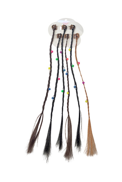 FuryaTedarik 6 împletituri de păr colorate cu mărgele: pentru copii și adoles...