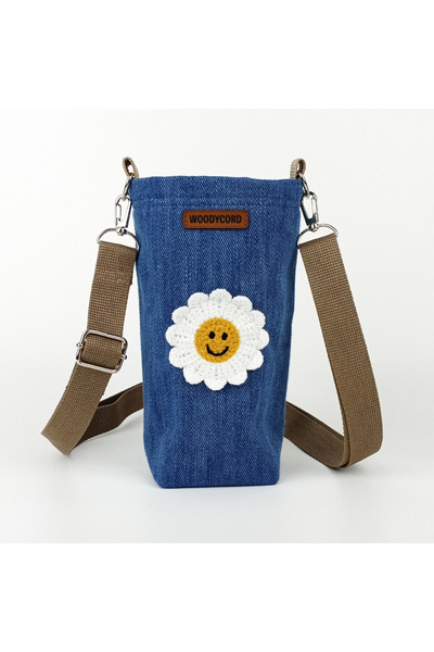 woodycord 1 Liter Kot Thermos Flask Cover Smiling Face Daisy