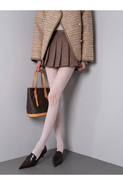 Zess store Zess Floral Fishnet Patterned Pantyhose