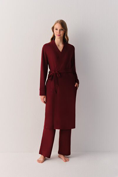 SUWEN Strite Long Dressing Gown