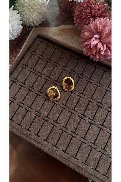 KAD COLLECTION Gold vintage kahverengi plaka pinterest küpe