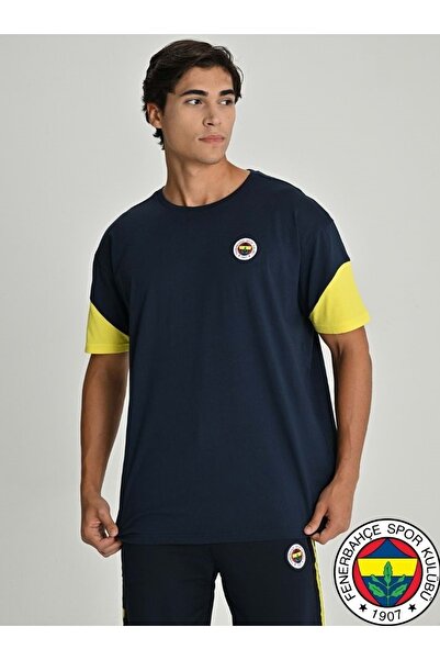 Fenerbahçe S.K. 25/26 Season Tribün Mesh Printed Oversize Fit T-Shirt Tribün ...