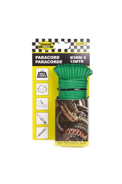 Benson Sfoara paracord 3 mm x 15 metri , culoare verde
