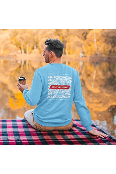 ArtYus LOOP OLD SCHOOL Colorat cu imprimeu guler rotund piese Swea tricou