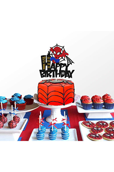 Baloane Vesele Decor Tort Zi De Nastere Aniversare Spiderman TOP126