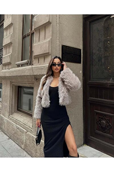 ZTO Women's Soft Textured Plump Faux Crop Fur