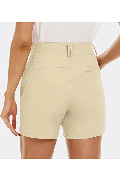 OEM Women's breathable shorts, 3 pockets, cream 28