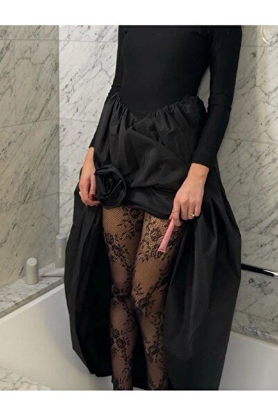 Zess store MAXERA чорапогащи с флорални мотиви Y2K