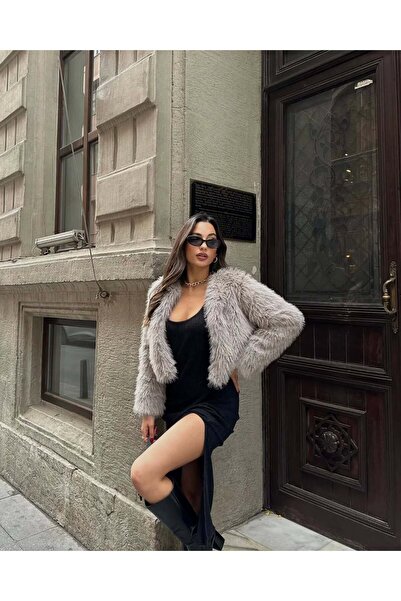 ZTO Women's Soft Textured Plump Faux Crop Fur