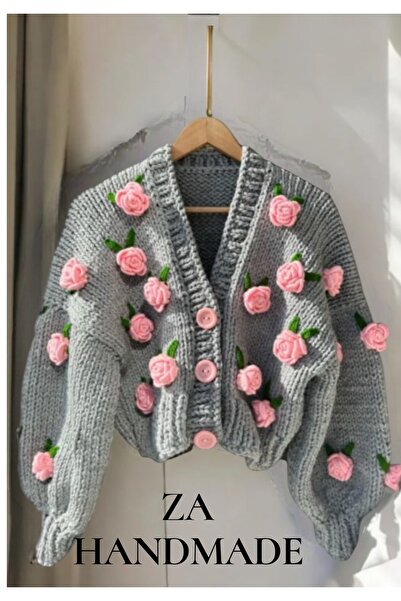 ZAHandmade Hand-knitted cardigan model
