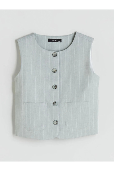 LC Waikiki LCW KidsYeşil Kız Çocuk Klasik Yelek