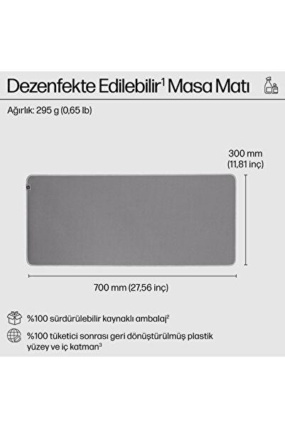 HP 200 Dezenfekte Edilebilir Masa Matı