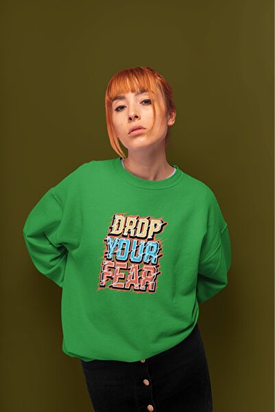 ArtYus ΑΠΑΓΓΕΤΕ ΤΗΝ ΦΟΒΟΥΣΑ ΣΑΣ Πολύχρωμο φούτερ με λαιμόκοψη με τύπωμα ποδηλ...