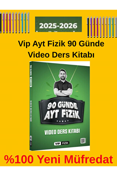 Ens Yayıncılık 2026 Vip Ayt Fizik 90 Günde -Video Ders Notu Seti Vip Fizik +Android Kalem