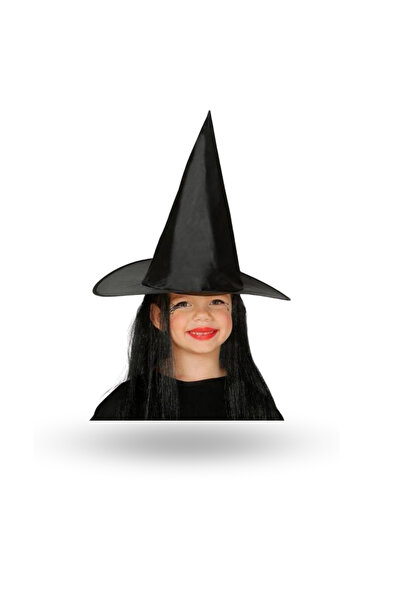 ForWhat Set de pălărie cu perucă neagră pentru copii pentru birou, acasă, la ...