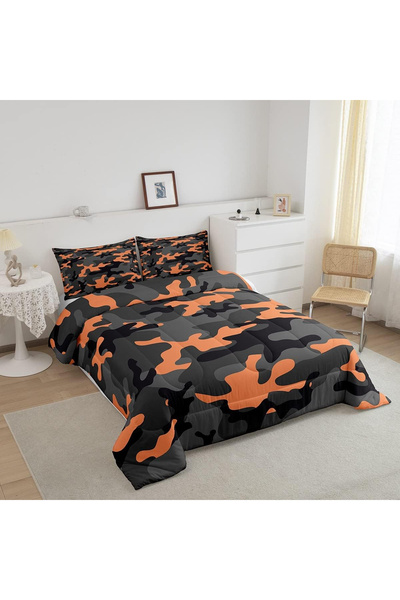 OEM 3-piece camouflage bedding set, duvet cover 230x220 cm and 2 pillowcases