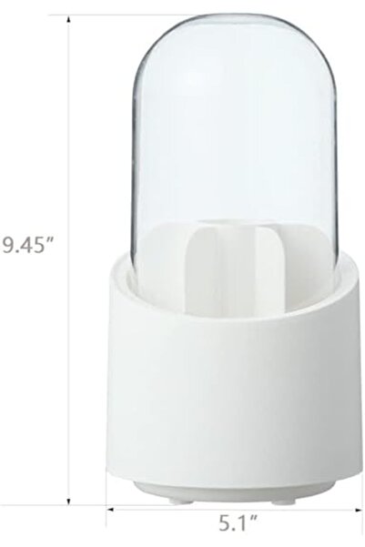 Generic NP Rotating Makeup Brush Holder with Lid, Dustproof Cosmetic Brush St...