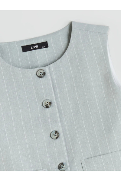 LC Waikiki LCW KidsYeşil Kız Çocuk Klasik Yelek