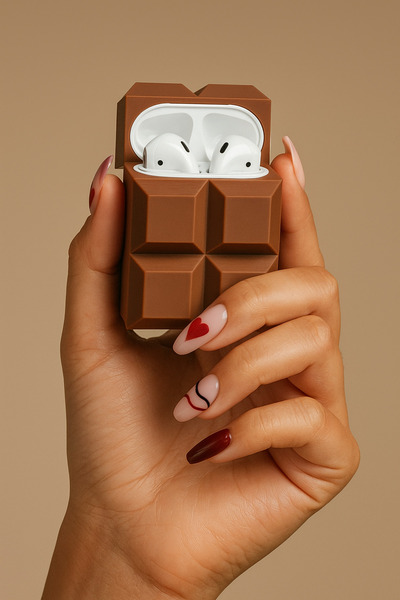 Bofen AirPods 1St Gen 2Nd Gen Generation Compatible 3D Chocolate-Looking Earphone Case (Hard Plastic)