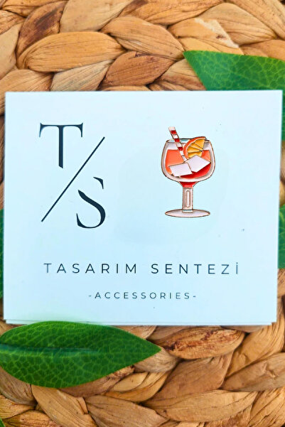 Tasarım Sentezi Rozet Metal Broş Barista Barmaid Kokteyl Bardağı İçecek Bar B...