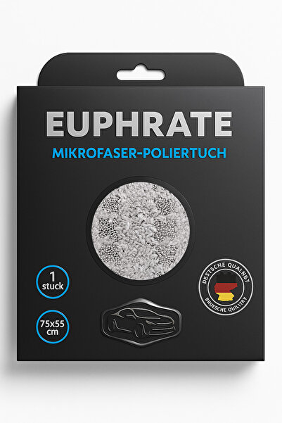 EUPHRATE KFZ E35 Kare Desenli Alman Üretim Mikrofiber Araç Kurulama Bezi Tank...