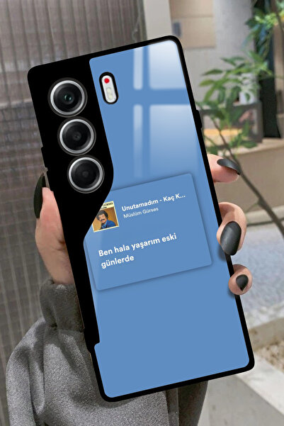 TECNO Camon 40 Uyumlu Müslüm Gürses Şarkı Sözü Tasarımlı Glossy Premium Kılıf