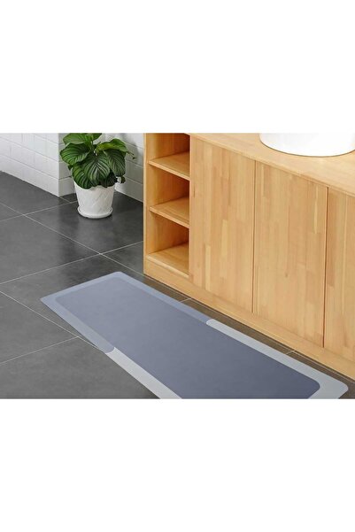 MAİN SHOP 2 Pieces of Unprinted Long Rectangular Bathroom Rug Countertop Magic Water Absorbent Mat 156 X 38cm