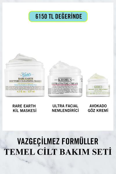Kiehl's Rare Earth & Ultra Facial & Creamy Eye Canlandırıcı ve Nemlendirici 3...