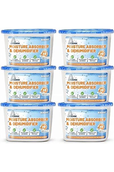 Generic صناديق امتصاص الرطوبة من ADORBE، عبوة من 6 قطع، ماصة للرطوبة لخزائن ا...