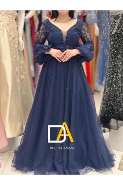DRAT AMASYE Evening Dress with Hand Embroidered Tulle Fabric