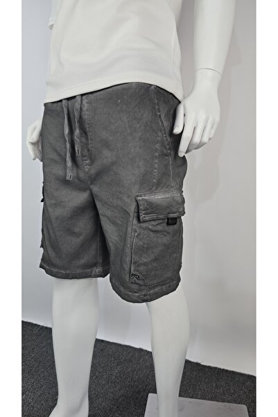 Red Planet Men’s Washed Fabric Shorts with Side Pockets