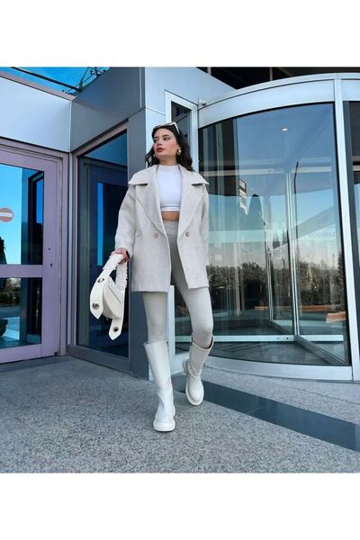 Marselline Cream Patterned Coat