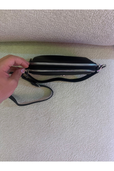 HSR Small Size Urban Crossbody Bag with Double Pockets and Leather Inner Pocket Detail