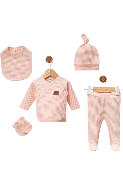 Mini Okyanus Bebe طقم زيبين من القطن المضلع مكون من 5 قطع من 0 إلى 3 أشهر للج...