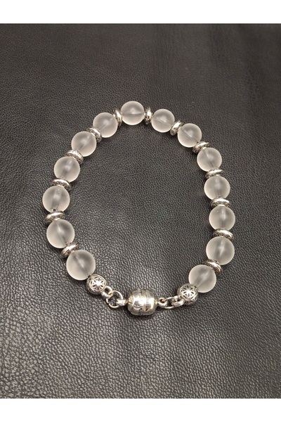 Han Ticarethane Special Design Magnetic Natural Stone Matte Crystal Quartz Bracelet Prayer Beads