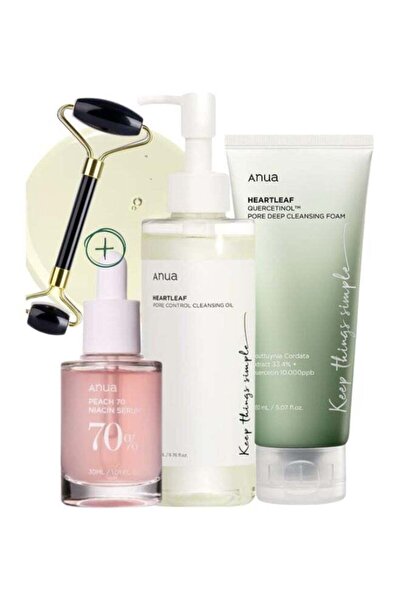 ANU زيت هارت ليف للتحكم بالمسام - رغوة تنظيف عميق ومصل نياسيناميد ٧٠٪