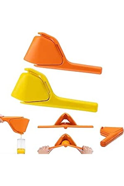 Generic 2 PCS Lemon Fluicers, Orange Grapefuit Juicer Manual Squeezer, Citrus Juicer Folds Flat for Space-Sa