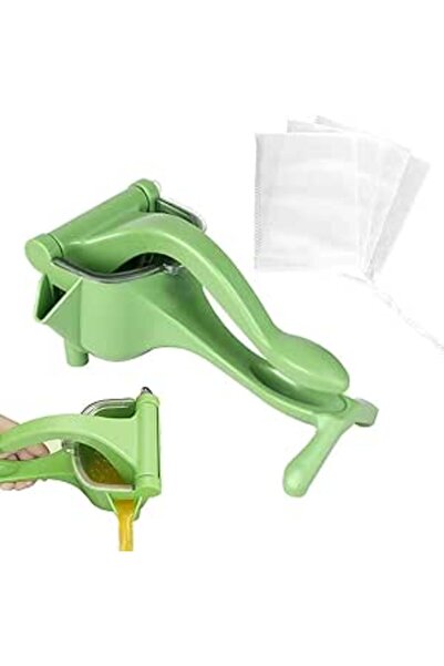 Generic AMERTEER Lemon Squeezer, Manual Citrus Juicer, Handheld Lime Juicer with 10 Filter Bags, Durable Des