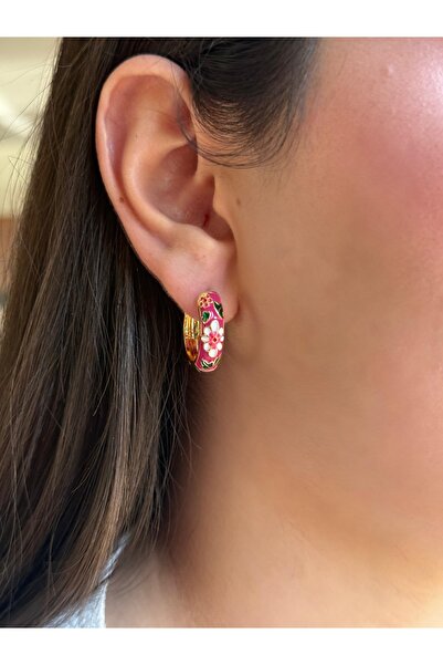 Twinssis Accessories Mineli Daisy Model Hoop Earrings