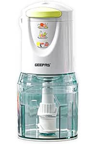 Generic محضر طعام صغير من جيباس، 500 واط، 500 مل، 4 شفرات، مستويين، ستانلس ستيل للخلط والتقطيع