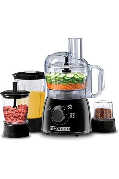 Generic محضر طعام بلاك+ديكر 400 واط 29 وظيفة مع خلاط ومفرمة ومطحنة، أسود - KR...