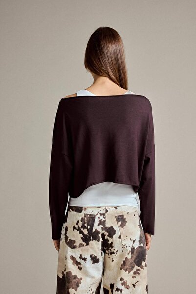 DeFacto Регулярна кройка, модална блуза с лодкаобразно деколте G3333AX25WN