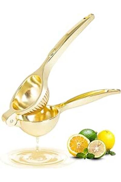 Generic Lemon Squeezer Manual Lemon Squeezer Heavy Duty Zinc High Yield Threaded Groove Squeezer for Small O