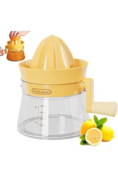 Generic Azonee Lemon Squeezer Graduated, Orange Juicer With Hand Crank and Spout, Detachable Washable 6.5x5.
