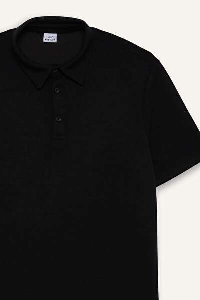 DeFacto Μπλουζάκι με κοντό μανίκι DeFactoFit Standard Fit Polo Neck Sportsman Modal F9834AX25HS