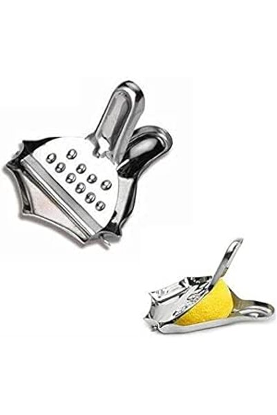 Generic SZETOSY Lemon Slice Squeezers Set 4pack - GOODCHANCEUK Stainless Steel Manual Juicer For Orange Lime