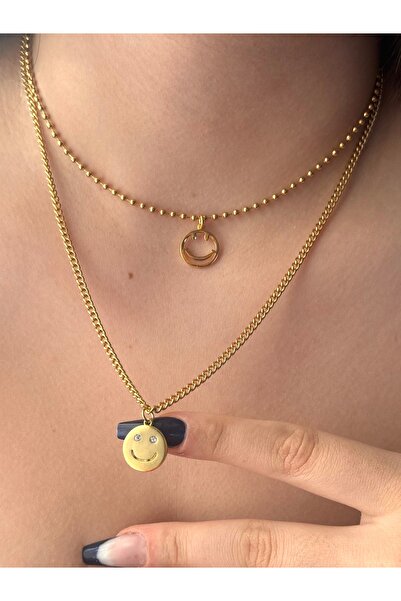 Twinssis Accessories مجموعة قلادة هابي مود سمايل