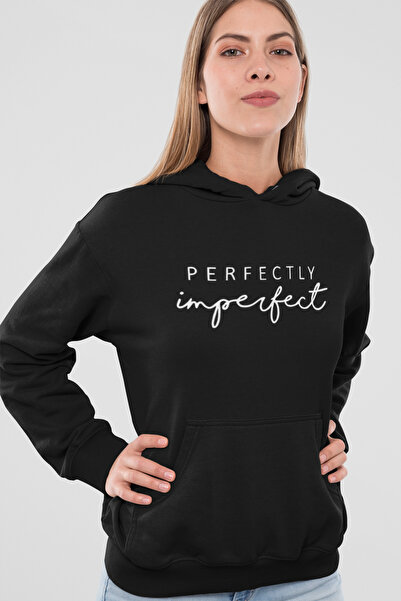 NEVERMIND Hanorac pentru femei cu glugă Swea tricou – Perfectly Imperfect Wri...