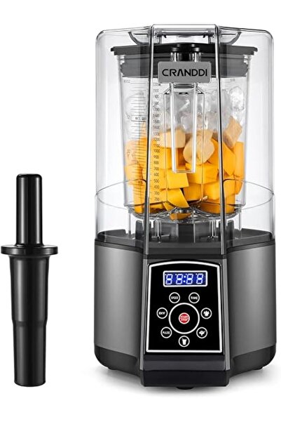 Generic خلاط تجاري ذكي CRANDDI بشاشة لمس رقمية مع غطاء قابل للإزالة، سعة 80 أ...