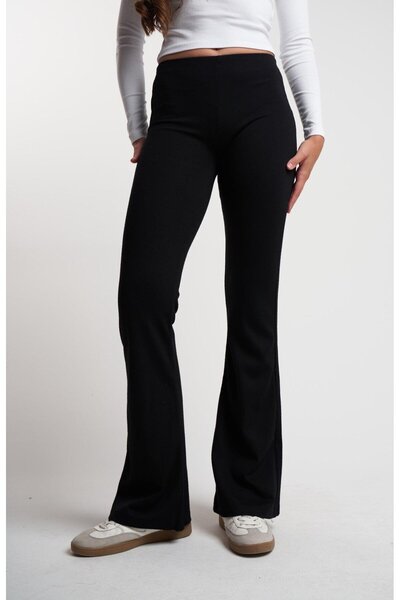citycenterfashion Women's Spanish Leg Slit Detailed Trousers Cty-Abr-2072